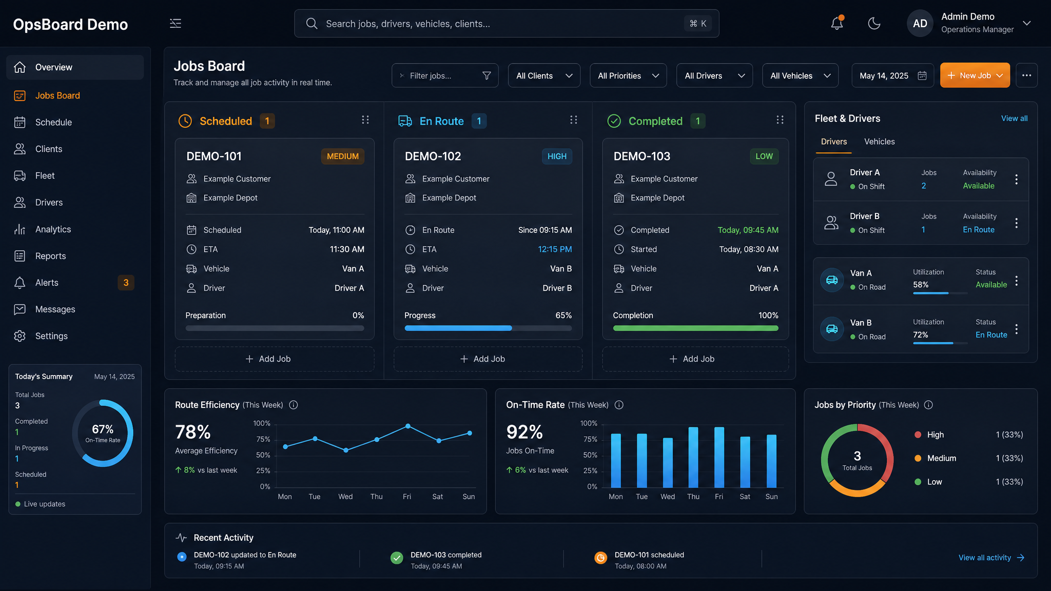 AI-Powered Logistics Command Centre - Demo jobs board